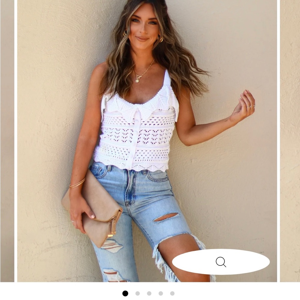 Brand new with tags, VICI crochet tank